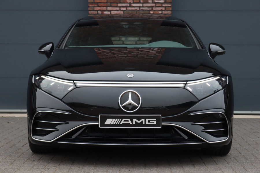 Mercedes-Benz EQS 500 4MATIC AMG Line 108 kWh | Luchtvering | Achterasbesturing | Distronic+ | Memory | Nekverwarming | Massage | Entertainment Achter+ | Verwarmd Stuurwiel | HUD | Burmester | Panoramadak | Digital Light |