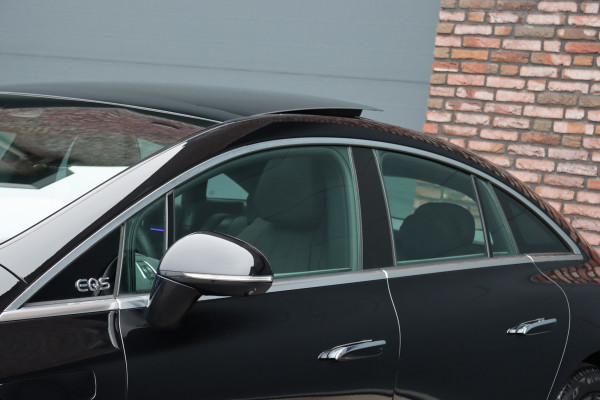 Mercedes-Benz EQS 500 4MATIC AMG Line 108 kWh | Luchtvering | Achterasbesturing | Distronic+ | Memory | Nekverwarming | Massage | Entertainment Achter+ | Verwarmd Stuurwiel | HUD | Burmester | Panoramadak | Digital Light |