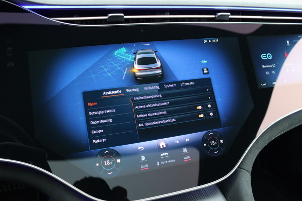 Mercedes-Benz EQS 500 4MATIC AMG Line 108 kWh | Luchtvering | Achterasbesturing | Distronic+ | Memory | Nekverwarming | Massage | Entertainment Achter+ | Verwarmd Stuurwiel | HUD | Burmester | Panoramadak | Digital Light |