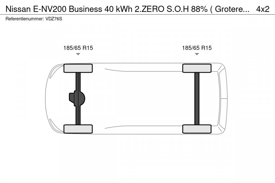Nissan E-NV200 Business 40 kWh 2.ZERO S.O.H 88% ( Grotere accu ) AIRCO NAVIGATIE