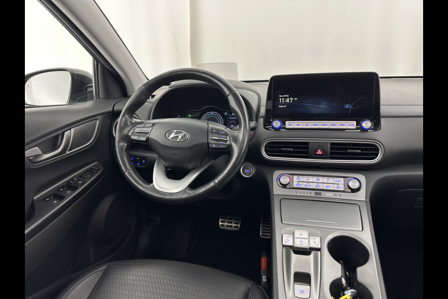 Hyundai Kona EV Premium 64 kWh [ 3-Fase ] {SOH-96%} (INCL-BTW) *LEATHER | KRELL-AUDIO | HEAD-UP | FULL-LED | NAVI-FULLMAP | DAB | ADAPT.CRUISE | KEYLESS | CAMERA | BLIND-SPOT | LANE-ASSIST | DIGI-COCKPIT | COMFORT-SEATS | 17''ALU*
