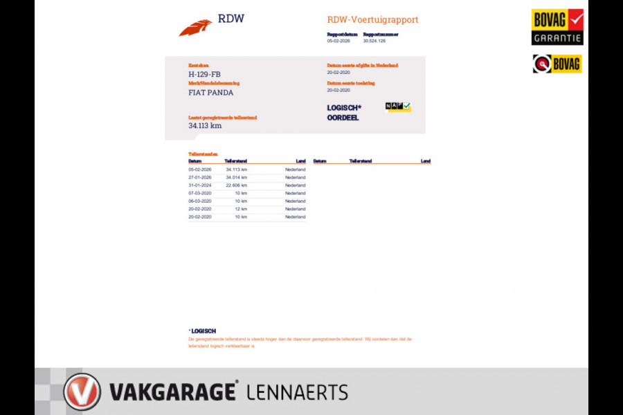 Fiat Panda 1.2 Lounge (RIJKLAARPRIJS/BOVAG)