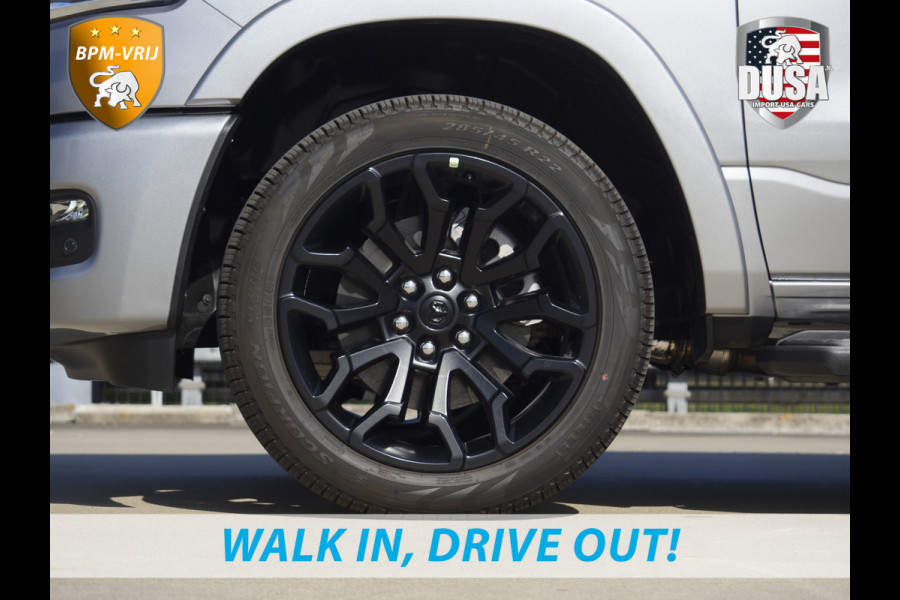 Dodge Ram | 1500 | Laramie | Sport | 3.0L I6 Hurricane | Crew Cab | 4X4 | BPM-VRIJ | Panorama | Billet Silver | SPORT Getoonde accessoires zijn verkrijgbaar tegen meerprijs