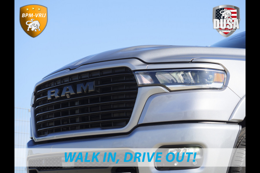 Dodge Ram | 1500 | Laramie | Sport | 3.0L I6 Hurricane | Crew Cab | 4X4 | BPM-VRIJ | Panorama | Billet Silver | SPORT Getoonde accessoires zijn verkrijgbaar tegen meerprijs