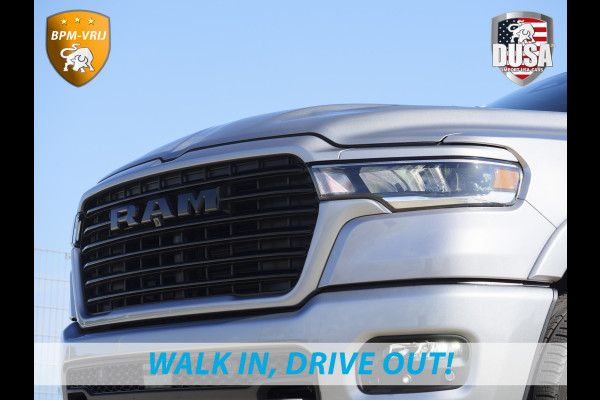 Dodge Ram | 1500 | Laramie | Sport | 3.0L I6 Hurricane | Crew Cab | 4X4 | BPM-VRIJ | Panorama | Billet Silver | SPORT Getoonde accessoires zijn verkrijgbaar tegen meerprijs