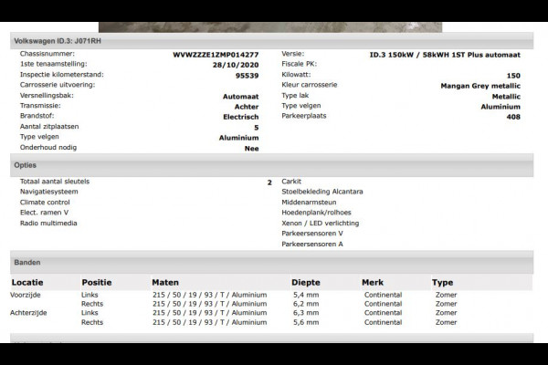 Volkswagen ID.3 First Plus 150KW / 58 kWh / Pdc+Camera / Navigatie / Xenon / Aico-ecc./ Radio multimedia /