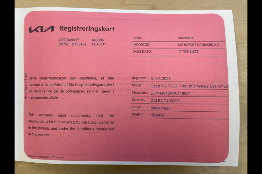 Kia Ceed Sportswagon 1.0 T-GDi DynamicLine|APPLE CARPLAY|ANDROID AUTO|STOEL+STUURVERW|CAMERA|CRUISE,CLIMATE CTRL|1E EIG.|INCL.BTW|