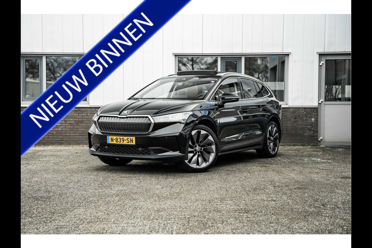 Škoda ENYAQ iV | SOH 91% | 80 | Pano | Trekhaak | Full leder | Stoel + stuurverw