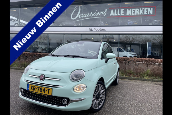Fiat 500 0.9 TwinAir Turbo Collezione met schuif/kanteldak Airco - Cruise control - parkeersensor achter - Navigatie - Panoramadak - Schuif/kantel dak - Mistlampen voor - Licht metalen velgen 16 inch - Stuur multifunctioneel - Radio - Bluetooth - Sta