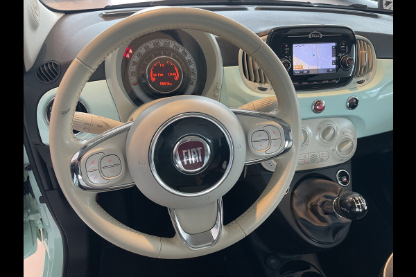Fiat 500 0.9 TwinAir Turbo Collezione met schuif/kanteldak Airco - Cruise control - parkeersensor achter - Navigatie - Panoramadak - Schuif/kantel dak - Mistlampen voor - Licht metalen velgen 16 inch - Stuur multifunctioneel - Radio - Bluetooth - Sta