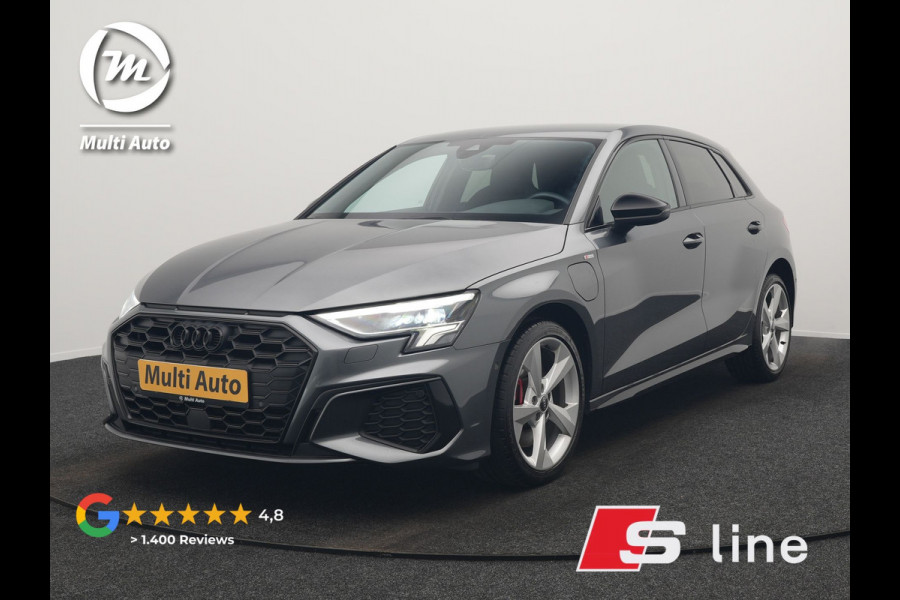 Audi A3 Sportback 45 TFSI e S edition Competition Plug In Hybrid 245pk Dealer O.H. PHEV | 2x S Line | Sportstoelen Massage | Adaptive Cruise | Bang & Olufsen | Matrix LED | 18"L.M | Sfeerverlichting | Apple Carplay | Virtual | Keyless | Blis | Navigatie | DAB |