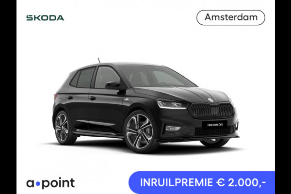 Škoda Fabia Monte Carlo 1.0 TSI 115 pk 7 versn. DSG | Navigatie pakket | Travel assist | Licht en Zicht plus | Verwarmbare voorstoelen | 18 inch lichtmetalen velgen