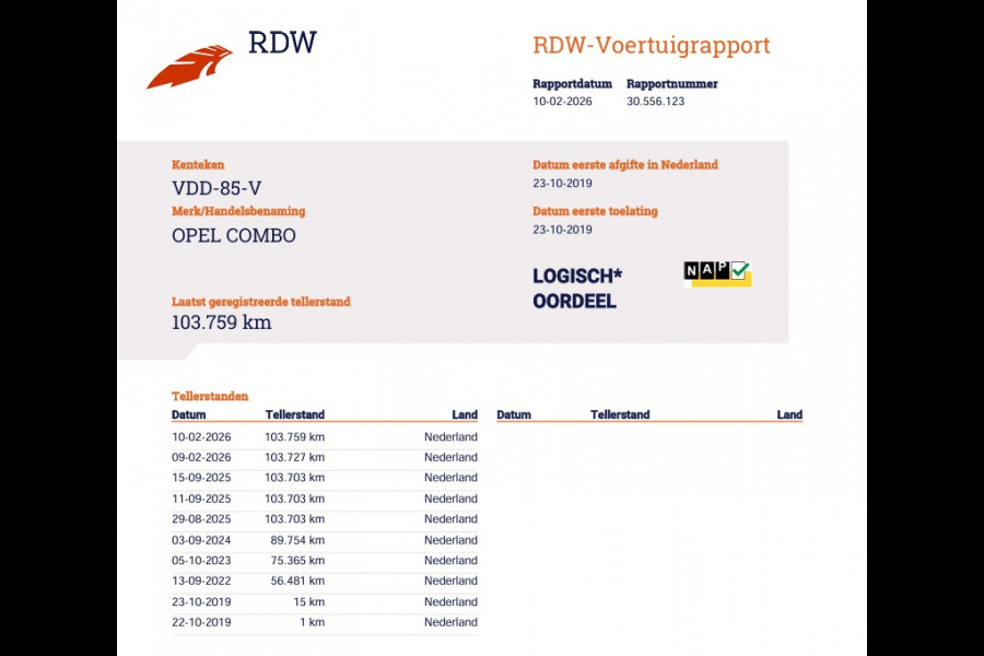 Opel Combo 1.5D 102pk Euro 6 L2 Maxi - BOTT Inrichting - Cruise - Airco