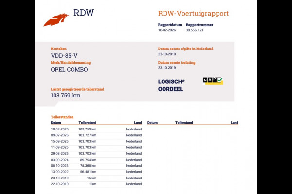 Opel Combo 1.5D 102pk Euro 6 L2 Maxi - BOTT Inrichting - Cruise - Airco