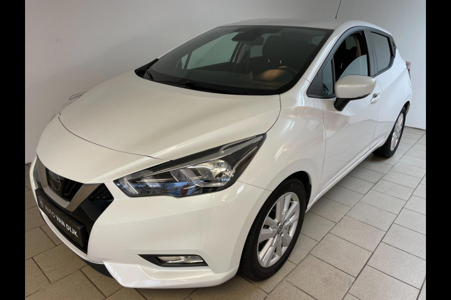 Nissan Micra 1.0 IG-T N-Connecta 100PK AIRCO NAVI CRUISE PARELMOER WIT VELGEN PDC NIEUWSTAAT