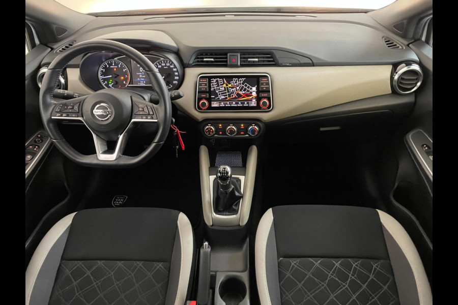 Nissan Micra 1.0 IG-T N-Connecta 100PK AIRCO NAVI CRUISE PARELMOER WIT VELGEN PDC NIEUWSTAAT