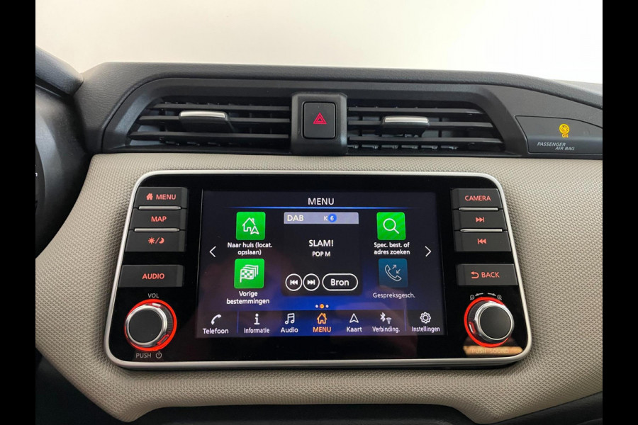 Nissan Micra 1.0 IG-T N-Connecta 100PK AIRCO NAVI CRUISE PARELMOER WIT VELGEN PDC NIEUWSTAAT