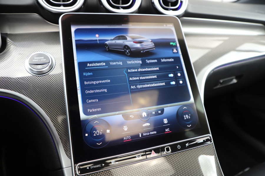 Mercedes-Benz C-Klasse 200 AMG | Pano | Burmester | Sfeerverlichting | Distronic | Keyles-go | Memory | Carbon | Digital-light | NL-auto | 2021.