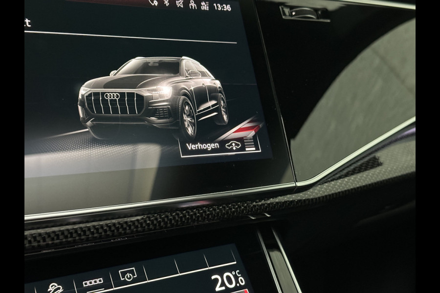 Audi Q8 SQ8 4.0 V8 | RS-Stoelen | Panorama | Massage | Ventilatie | 23'' | B&O Sound | Trekhaak | Bovag Garantie | Carbon | Luchtvering | Black-Optic | Nw.Pr, 220733,=  | Memory | Leder | Matrix-LED | Carplay | 57800,= ex bpm en btw export | BTW Auto 81300,= ex btw.