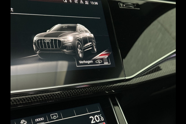 Audi Q8 SQ8 4.0 V8 | RS-Stoelen | Panorama | Massage | Ventilatie | 23'' | B&O Sound | Trekhaak | Bovag Garantie | Carbon | Luchtvering | Black-Optic | Nw.Pr, 220733,=  | Memory | Leder | Matrix-LED | Carplay | 57800,= ex bpm en btw export | BTW Auto 81300,= ex btw.