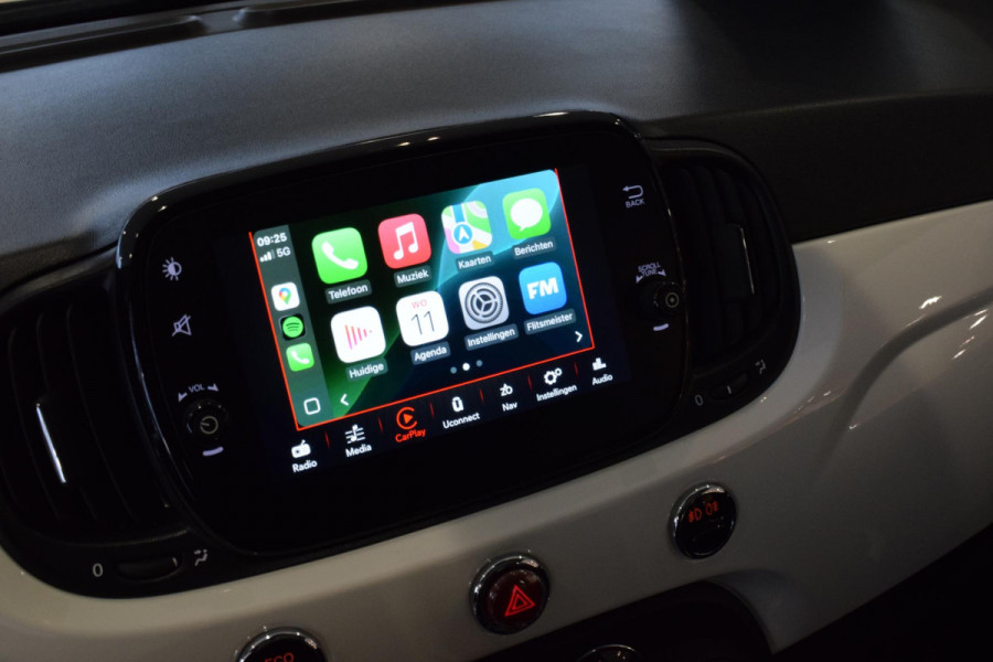Fiat 500 80pk Turbo Mirror|Carplay|Clima|TFT|Sportstoel