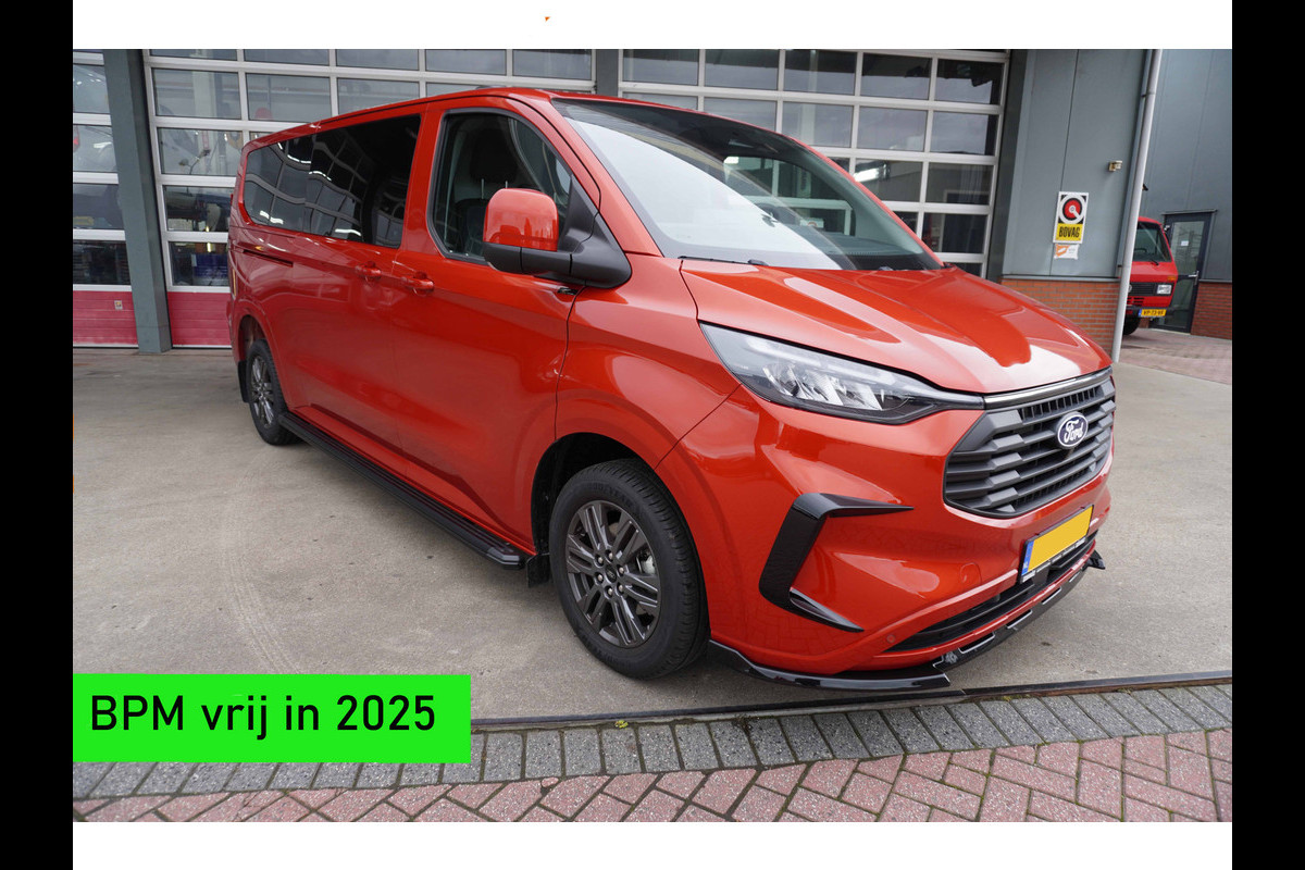 Ford Transit Custom 320L 2.0 TDCI 136pk L2H1 Limited Nr. V153 | Airco | Adap.cruise | Navi | Glaslookpanelen | Spoilers
