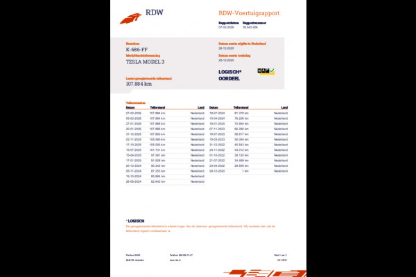 Tesla Model 3 Standard RWD Autopilot 3 Soh 93% Leder 1 ste Eigenaar