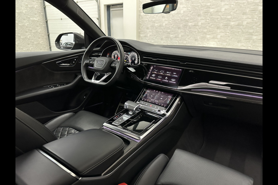 Audi SQ8 Q8 RSQ8 4.0 V8 | RS-Stoelen | Panorama | Massage | Ventilatie | 23'' | B&O Sound | Trekhaak | Bovag Garantie | Carbon | Luchtvering | Black-Optic | Nw.Pr, 220733,=  | Memory | Leder | Matrix-LED | Carplay | 57800,= ex bpm en btw export | BTW Auto 81300,= ex btw.