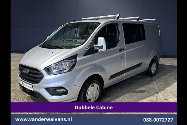 Ford Transit Custom 2.0 TDCI 131pk L2H1 Dubbele Cabine Euro6 Airco | 6-Zits | Camera | LED | 2800kg Trekhaak | Cruisecontrol Verwarmde voorruit, Android Auto, Dakdragers, Parkeersensoren