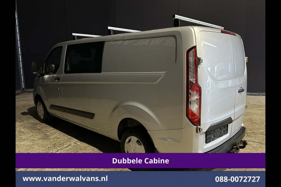 Ford Transit Custom 2.0 TDCI 131pk L2H1 Dubbele Cabine Euro6 Airco | 6-Zits | Camera | LED | 2800kg Trekhaak | Cruisecontrol Verwarmde voorruit, Android Auto, Dakdragers, Parkeersensoren