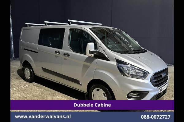 Ford Transit Custom 2.0 TDCI 131pk L2H1 Dubbele Cabine Euro6 Airco | 6-Zits | Camera | LED | 2800kg Trekhaak | Cruisecontrol Verwarmde voorruit, Android Auto, Dakdragers, Parkeersensoren