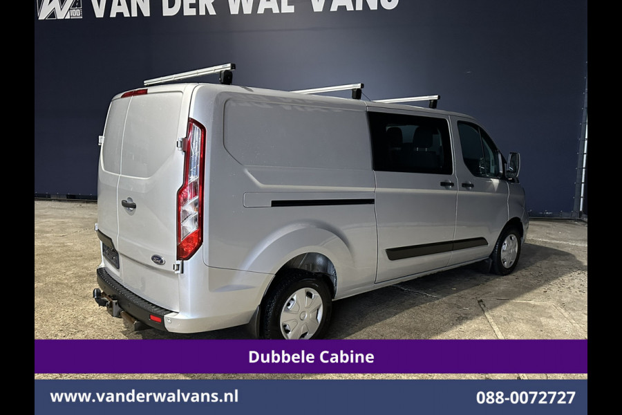 Ford Transit Custom 2.0 TDCI 131pk L2H1 Dubbele Cabine Euro6 Airco | 6-Zits | Camera | LED | 2800kg Trekhaak | Cruisecontrol Verwarmde voorruit, Android Auto, Dakdragers, Parkeersensoren