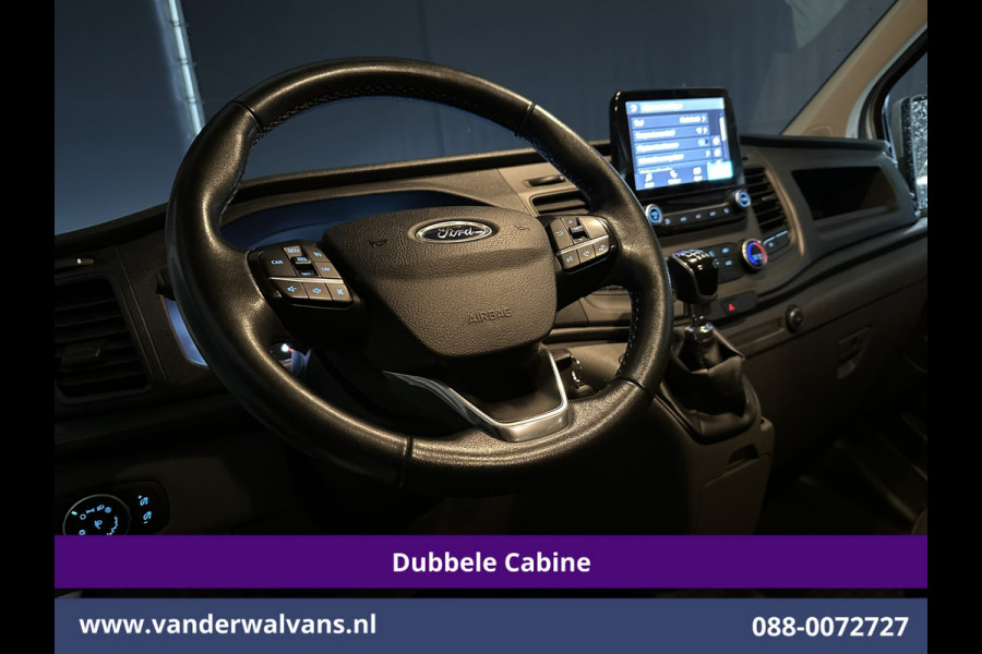 Ford Transit Custom 2.0 TDCI 131pk L2H1 Dubbele Cabine Euro6 Airco | 6-Zits | Camera | LED | 2800kg Trekhaak | Cruisecontrol Verwarmde voorruit, Android Auto, Dakdragers, Parkeersensoren