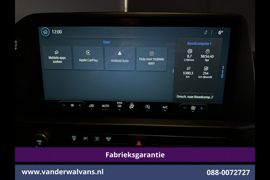Ford Transit Custom 2.0 TDCI 136pk L2H1 Fabrieksgarantie Euro6 Airco | Camera | Apple Carplay | Cruisecontrol | LED Android Auto, Parkeersensoren, Verwarmde voorruit, Bijrijdersbank, 2800kg trekvermogen