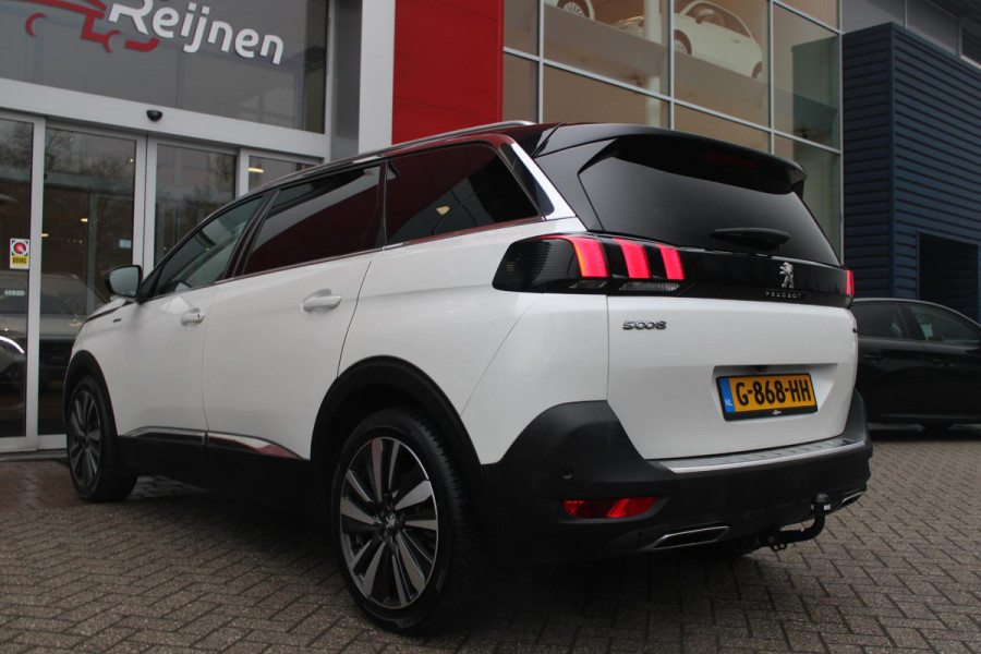 Peugeot 5008 1.2 130PK AUTOMAAT GT-LINE | TREKHAAK | PANORAMA SCHUIF/KANTEL DAK | DAB+ | 7-PERSOONS | DODEHOEK BEWAKING | CAMERA | CRUISE | FULL LED KOPLAMPEN | CLIMA CONTROL | APPLE CARPLAY/ANDROID AUTO | ALL SEASON BANDEN |