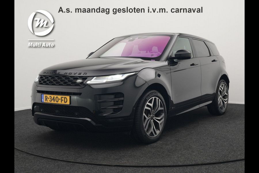 Land Rover Range Rover Evoque P200 AWD R-Dynamic | Afneembare Trekhaak | Adaptive Cruise | Meridian Audio | Lederen Sportstoelen Memory & Verwarmd | Carplay | Camera | LED |
