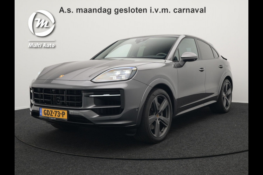 Porsche Cayenne Coupé 3.0 E-Hybrid Plug In Hybrid | MY 2024 Facelift | PHEV | Trekhaak Af Fabriek | Panodak | Luchtvering | Sportuitlaat | PDLS+ | Sport Chrono | InnoDrive Adaptive Cruise | SportDesign | Head up | Soft Close | 22"L.M | 360 Cam