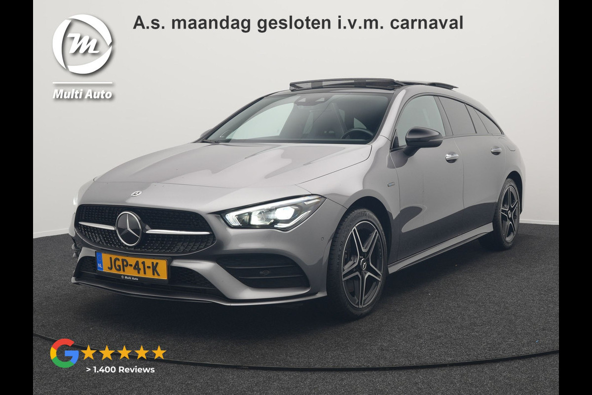 Mercedes-Benz CLA-Klasse Shooting Brake 250 e AMG Plug In Hybrid 218pk Dealer O.H PHEV | Trekhaak Af Fabriek | Panodak | Burmester Sound | Adaptive Cruise | Alcantara Sportstoelen Verwarmd | Sfeerverlichting | WideScreen | Navigatie |