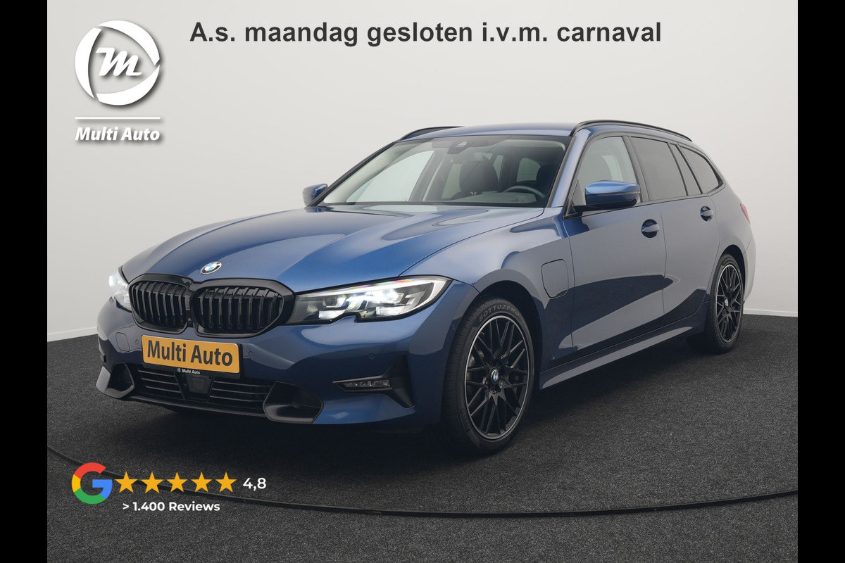BMW 3 Serie Touring 330e Sportline Plug In Hybrid 293pk Dealer O.H. PHEV | Adaptive Cruise | Sfeerverlichting | Apple Carplay | Black Optic | Sportstoelen Verwarmd | Navigatie | Blis | Virtual | DAB |