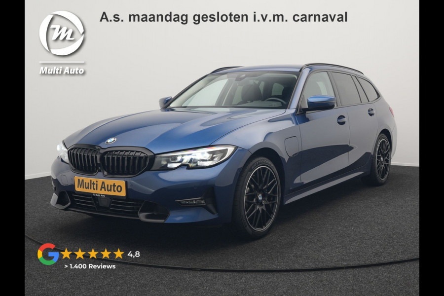 BMW 3 Serie Touring 330e Sportline Plug In Hybrid 293pk Dealer O.H. PHEV | Adaptive Cruise | Sfeerverlichting | Apple Carplay | Black Optic | Sportstoelen Verwarmd | Navigatie | Blis | Virtual | DAB |