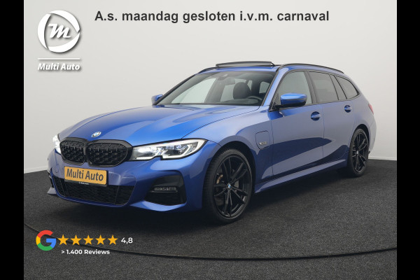 BMW 3 Serie Touring 330e M Sport Plug in Hybrid 293pk Dealer O.H PHEV | Panodak | Adaptive Onderstel | Laser LED | Alcantara Sportstoelen Memory | Head Up | Camera | 19"L.M | Keyless | Apple Carplay | Navigatie | Virtual | DAB |