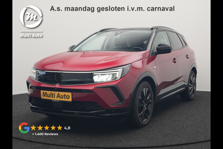 Opel Grandland 1.6 Turbo GS Line NIEUW MODEL Plug In Hybrid 225pk Dealer O.H PHEV | Adaptive Cruise | 360 Camera | Matrix LED | Black Optic | Alcantara Sporstoelen Verwarmd | Apple Carplay | Sfeerverlichting | Navigatie | Virtual | DAB | 18"L.M |