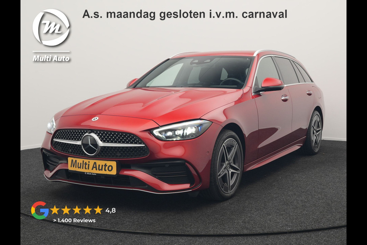 Mercedes-Benz C-Klasse Estate 300 e AMG Line Plug In Hybrid 313pk Dealer O.H PHEV | Trekhaak af Fabriek | Adaptive Cruise | 360 Camera | Digital LED  | Alcantara Sportstoelen Verwarmd | Sfeerverlichting | Keyless |