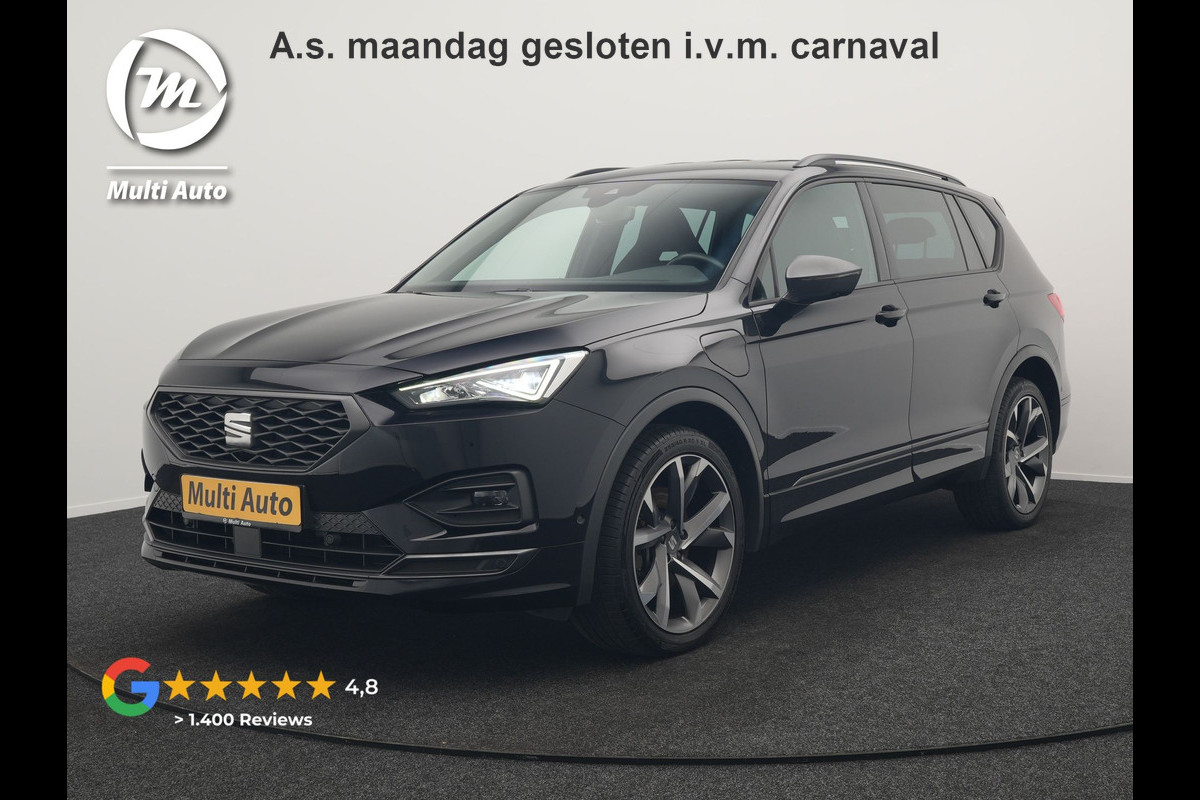 Seat Tarraco 1.4 TSI e-Hybrid FR Plug In Hybrid 245pk Dealer O.H. PHEV | Adaptive Cruise | Camera | Alcantara Sportstoelen Memory & Verwarmd | Apple Carplay | Keyless | Blis | Virtual | Navigatie | DAB | 20" L.M |