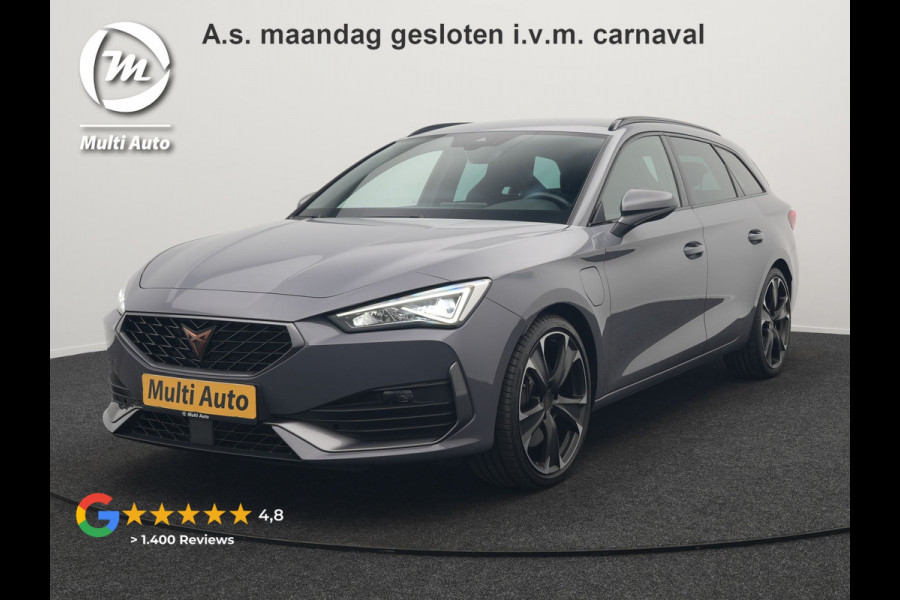 CUPRA Leon 1.4 e-Hybrid VZ Plug In Hybrid 245pk Dealer O.H PHEV | Keyless | Cruise Control | Lederen Sportstoelen Verwarmd | Navigatie | Virtual | Front & Lane Assist | Sportstuur Verwarmd | Sfeerverlichting | DAB | 19"L.M |