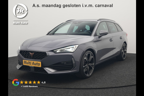 CUPRA Leon 1.4 e-Hybrid VZ Plug In Hybrid 245pk Dealer O.H PHEV | Keyless | Cruise Control | Lederen Sportstoelen Verwarmd | Navigatie | Virtual | Front & Lane Assist | Sportstuur Verwarmd | Sfeerverlichting | DAB | 19"L.M |