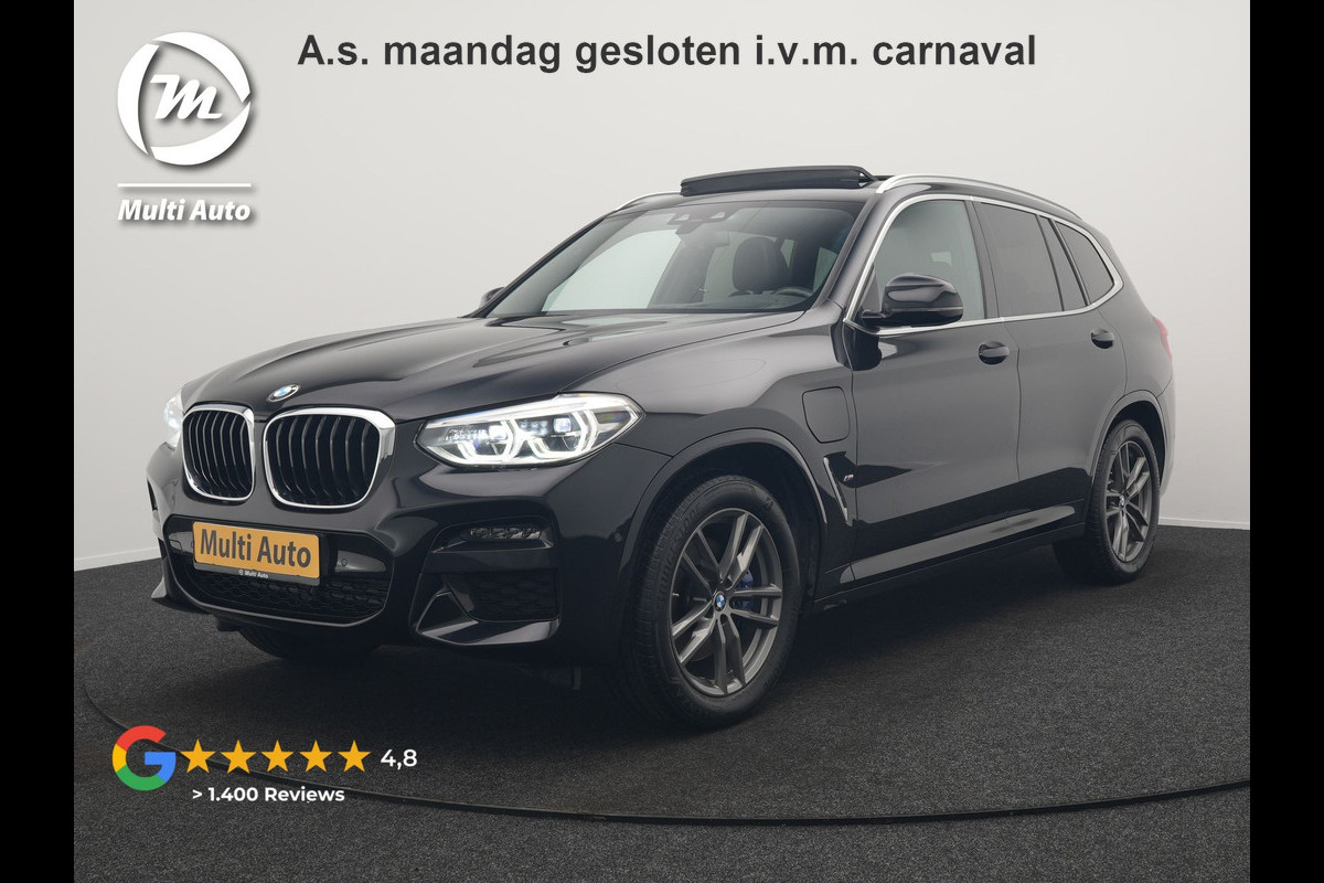 BMW X3 xDrive30e M Sport Plug In Hybrid 293pk Dealer O.H. PHEV | Panodak | Head Up | Camera | Lederen Sportstoelen Verwarmd | Sfeerverlichting | Keyless | Blis | Virtual | Navigatie | DAB |