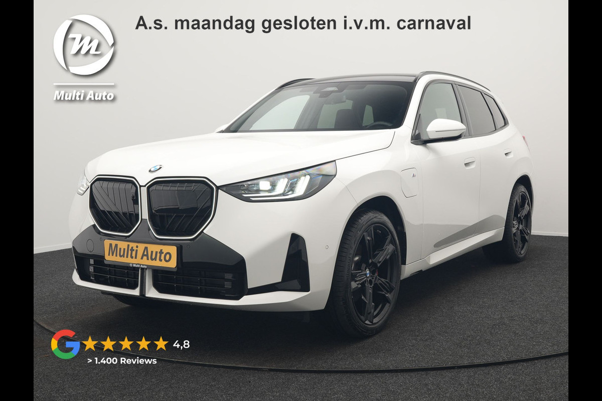 BMW X3 30e xDrive M Sport PRO Plug In Hybrid 299pk PHEV | Panodak | Trekhaak af Fabriek | Adaptive Cruise | 21"L.M | 360 Camera | Head Up | Harman Kardon | Lederen Sportstoelen Memory & Verwarmd |  Widescreen | Navigatie | DAB |