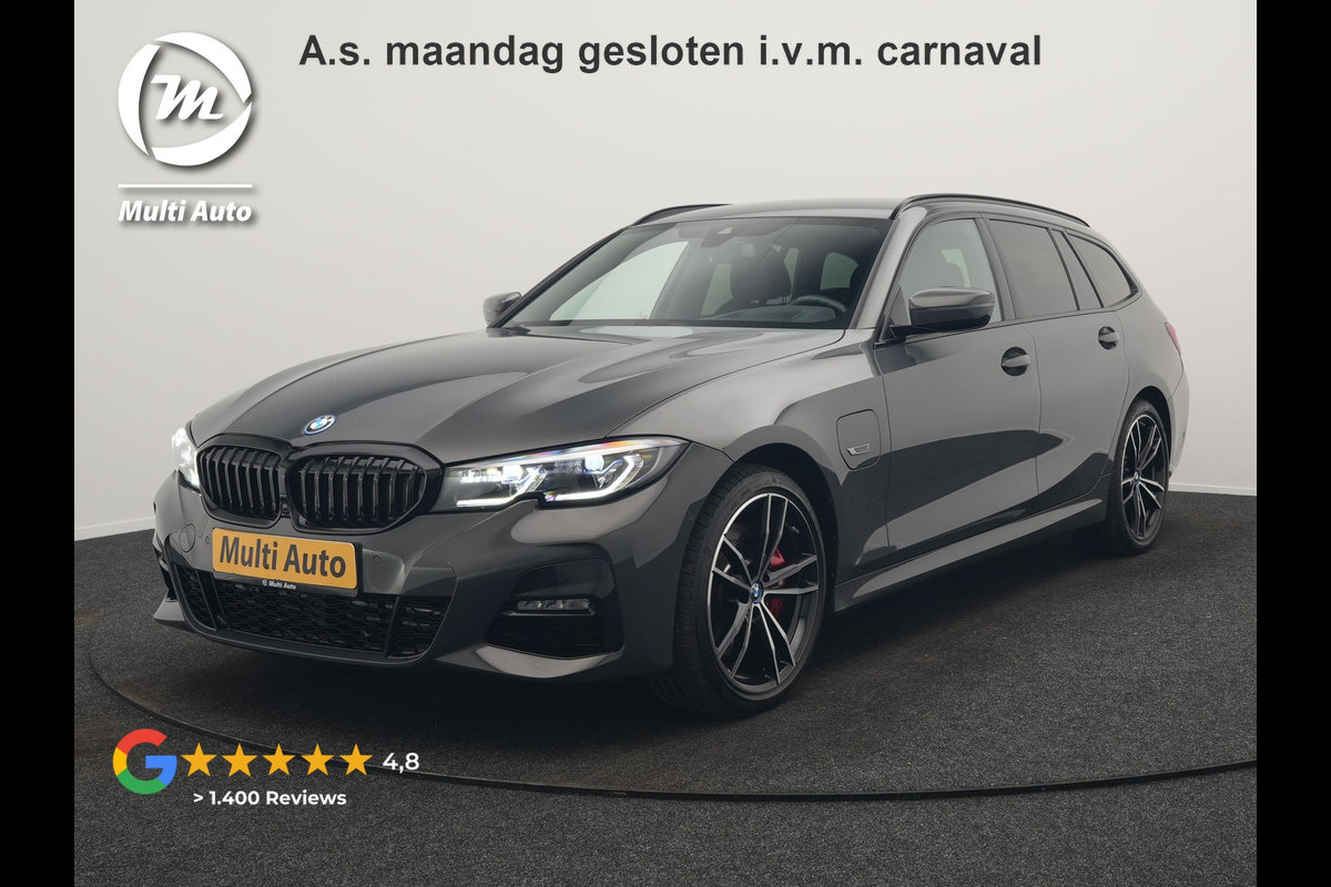 BMW 3 Serie Touring 330e M Sport Plug In Hybrid 293pk Dealer O.H. PHEV | Head Up | Camera | Laser LED | Sfeerverlichting | Vernasca Lederen Sportstoelen & Stuur Verwarmd | Apple Carplay | Keyless | Blis | 19"L.M | Virtual | Navigatie | DAB |