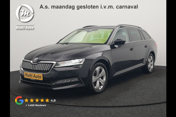 Škoda Superb Combi 1.4 TSI iV Business Edition Plus Plug In Hybrid 218pk Dealer O.H. PHEV | Trekhaak Af Fabriek | Adaptive Cruise | Camera | Canton Audio | Crystal LED | Alcantara Sportstoelen Memory & Verwarmd | Apple Carplay | Stuur Verwarmd | Keyless | Virtual | Blis |